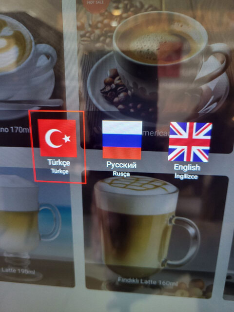 Üç dilde menü