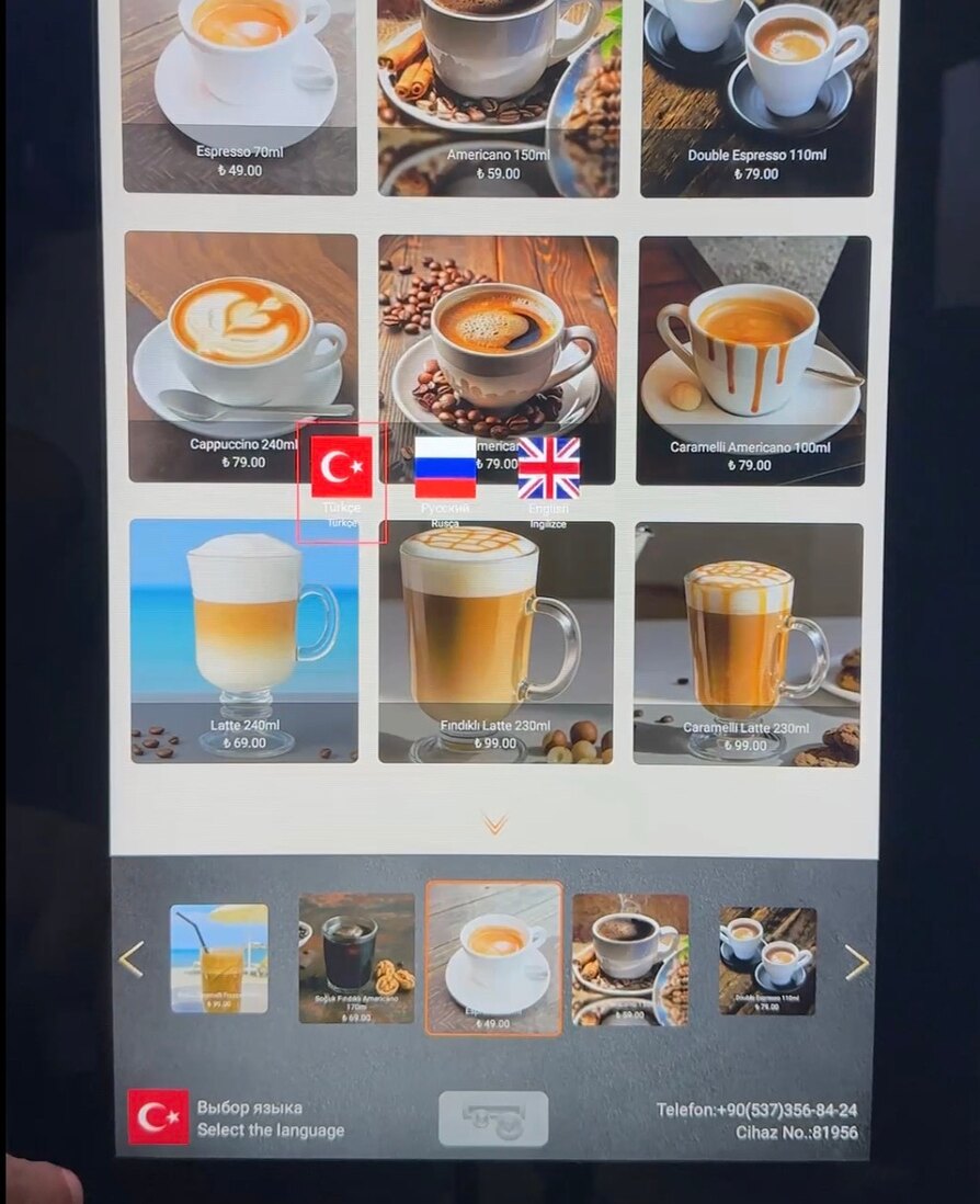 Dokunmatik menü